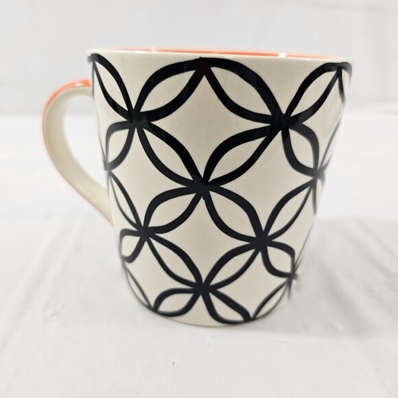 Pier 1 Imports Hand Painted Geometric Pattern 14 Oz Stoneware Mug Cup - Picture 11 of 13